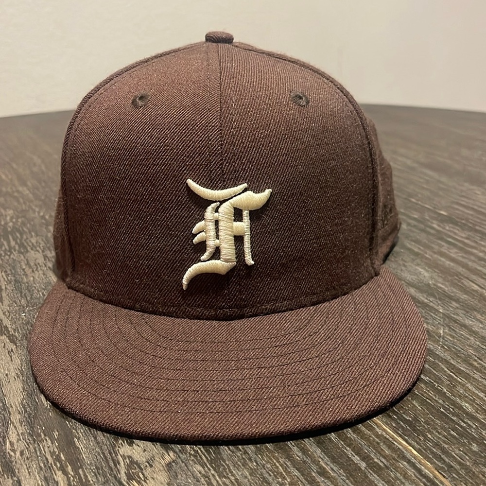 Fear of God Essentials New Era 59Fifty Fitted Hat Size 7 3/4 Brown